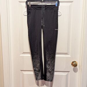 Casall Size 6 Black & Gray Leggings Athletic Athleisure Gorpcore Workout Pants